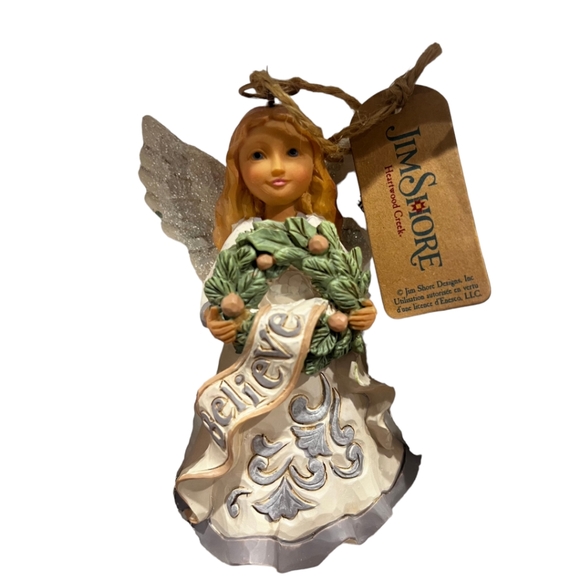White Woodland Believe Angel From Angels (Jim Shore) Collection - Picture 1 of 3